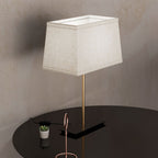 Classic Square Table Lamp with Textured Shade — supplied product image