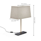 Classic Square Table Lamp with Textured Shade — supplied product image
