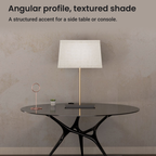 Classic Square Table Lamp with Textured Shade — design and features