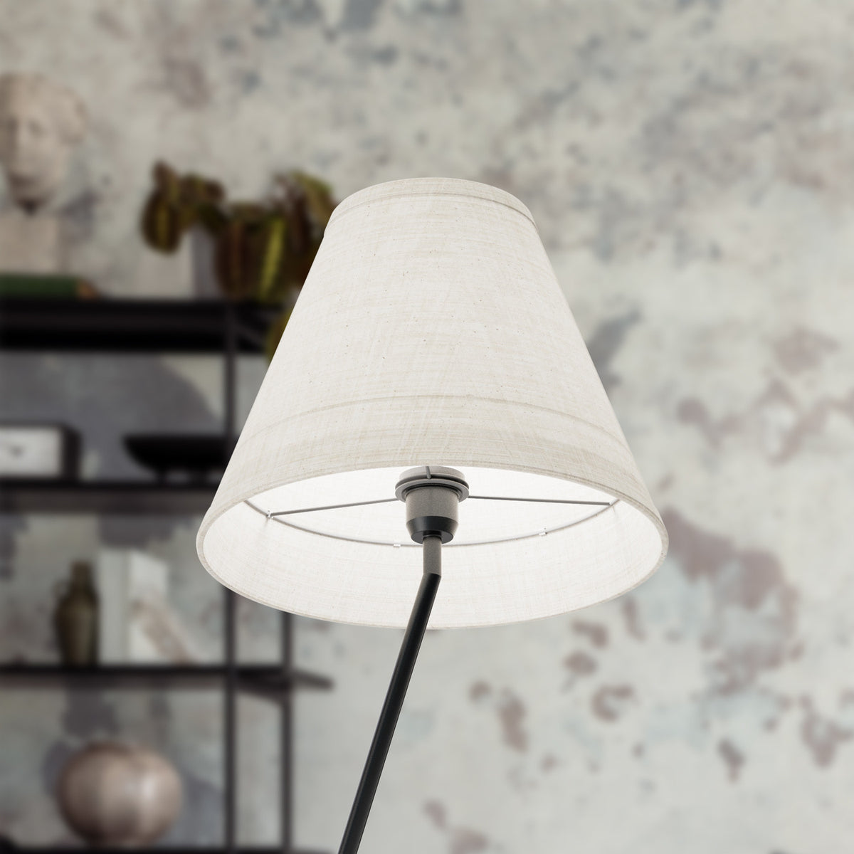 Angular Base Table Lamp with Conical Shade — additional product detail