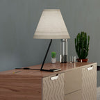 Angular Base Table Lamp with Conical Shade — supplied product image