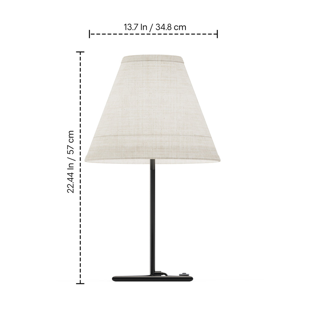 Angular Base Table Lamp with Conical Shade — supplied product image