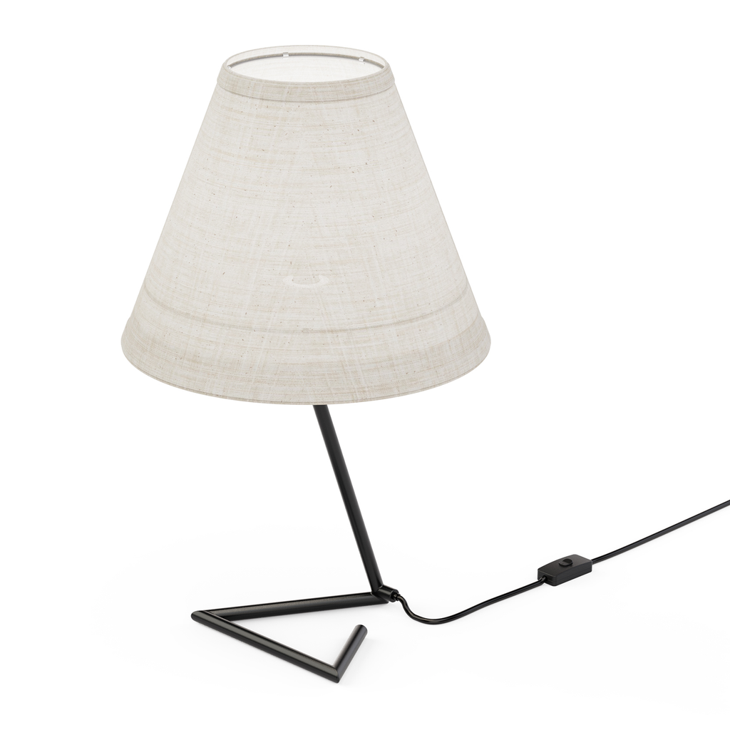 Angular Base Table Lamp with Conical Shade — product view