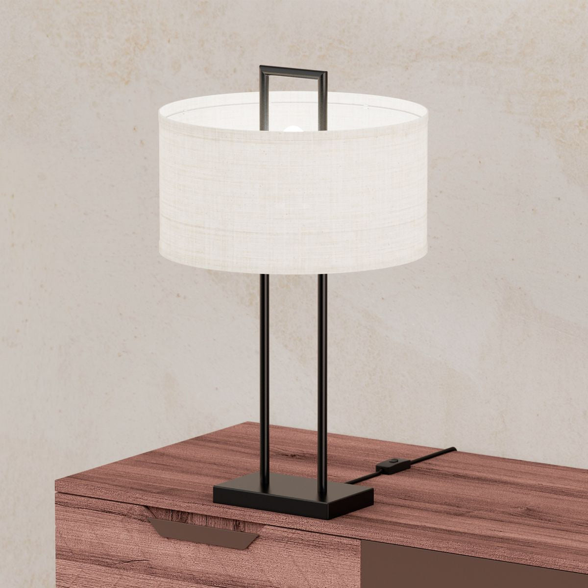 Modern Structure Table Lamp with Textured Shade — supplied product image