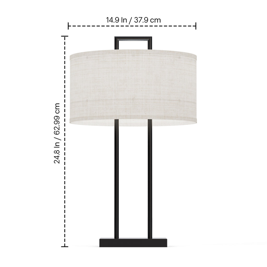 Modern Structure Table Lamp with Textured Shade — supplied product image