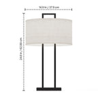Modern Structure Table Lamp with Textured Shade — supplied product image