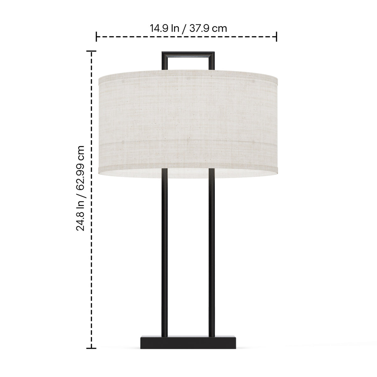 Modern Structure Table Lamp with Textured Shade — supplied product image
