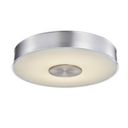 11 Inch Round LED Brushed Aluminum Ceiling Light, Fusion, Surface Mount, 1300 Lumens