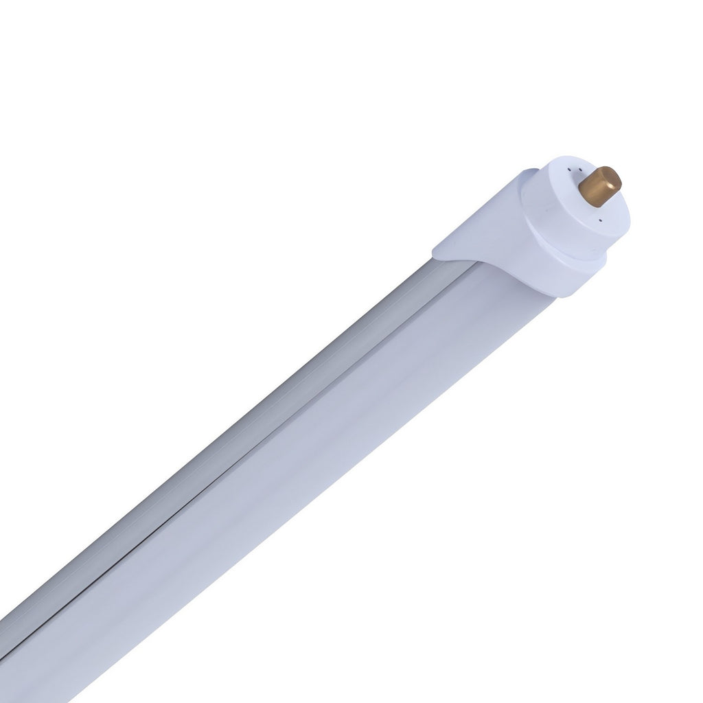 Close up view of 8 foot led bulbs single pin or led ballast replacement 