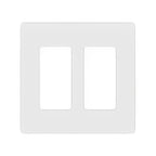 Lutron Claro 2-Gang Wallplate, Screwless Designer Style, Gloss Finish