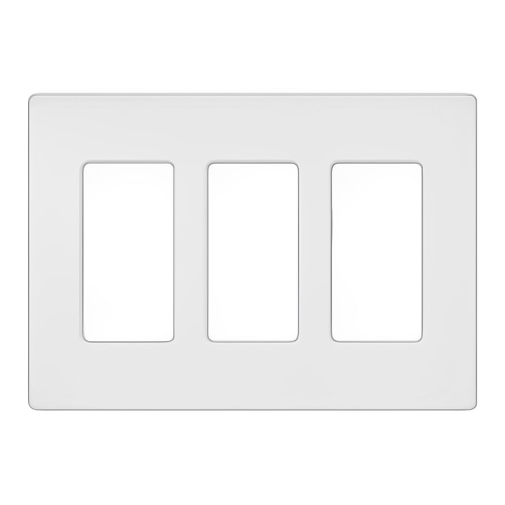 Lutron Claro Multi-Gang Wallplate, Screwless Designer Style, Gloss Finish