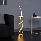 55" Matte Gold LED Floor Lamp, 2400 Lumens