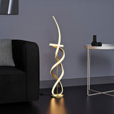 55" Matte Gold LED Floor Lamp, 2400 Lumens