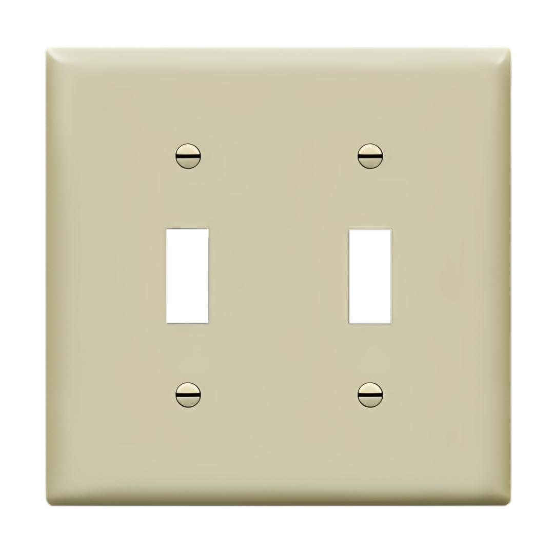 Enerlites Toggle Switch Two-Gang Wall Plate
