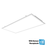 LED Ceiling Panel Light, 72W/60W/50W/40W/30W, 2x4, 9000 Lumens (with Sensor Receptacle)