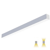 4ft LED Linear Pendant Up/Down Light, 50W/40W/30W, White, Selectable Wattage & CCT, 5700 Lumens