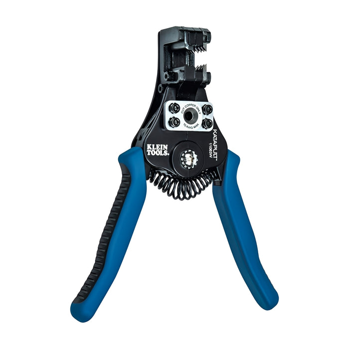 The Klein Tools 11063W Wire Cutter and Stripper is a heavy-duty automatic tool used to strip and cut 8-20 AWG solid and 10-22 AWG stranded electrical wires. 