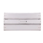 Top view of a LED Linear high bay fixture in a white background