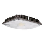 LED Canopy Light, 110W/88W/66W/44W, Dark Bronze, Selectable Wattage & CCT,  17000 Lumens