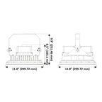 Explosion Proof LED Flood Light, Yoke Mount, 100W, Hazardous Locations, 13000 Lumens