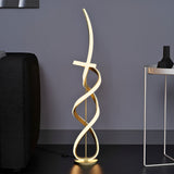 55" Matte Gold LED Floor Lamp, 2400 Lumens