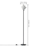 59" Sand Black LED Floor Lamp, 1100 Lumens