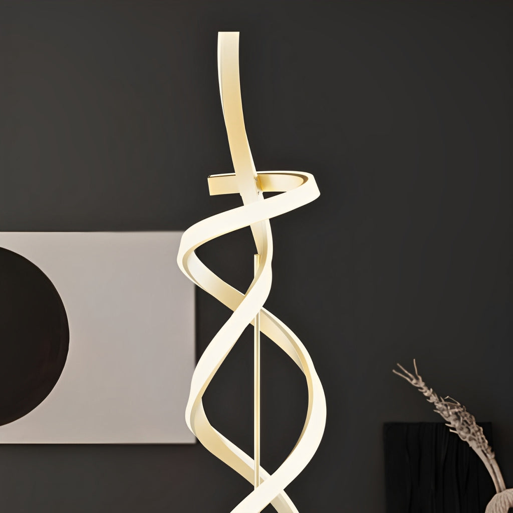 55" Matte Gold LED Floor Lamp, 2400 Lumens