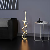 55" Matte Gold LED Floor Lamp, 2400 Lumens