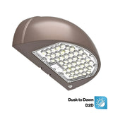 LED Half Moon Wall Pack, Full Cutoff, Dusk to Dawn Photocell, 80W/64W/48W, Selectable Wattage & CCT, 10800 Lumens