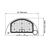 LED Half Moon Wall Pack, Full Cutoff, Dusk to Dawn Photocell, 80W/64W/48W, Selectable Wattage & CCT, 10800 Lumens
