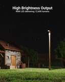 Boasting an impressive output of 12,600 lumens and a crisp shine, this barn light delivers bright, clear, and natural-looking light that enhances visibility and safety.