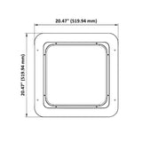 Dimension of LED Canopy Light, 180W, 25200LM, 360-540W MH/HPS/HID Equiv Replacement, 5700K Daylight Glow, IP65 Waterproof Ceiling Garage Lights