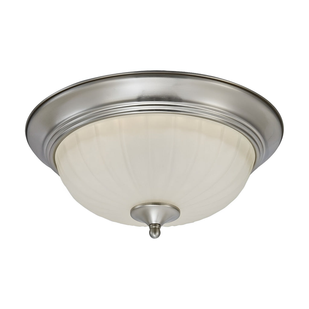 LED Ceiling Light Fixture - 15 Inch - 23W - 2000 Lumens - 4000K Cool White CCT - Satin Nickel Finish - Round Light Fixture for Kitchen Bathroom Shower