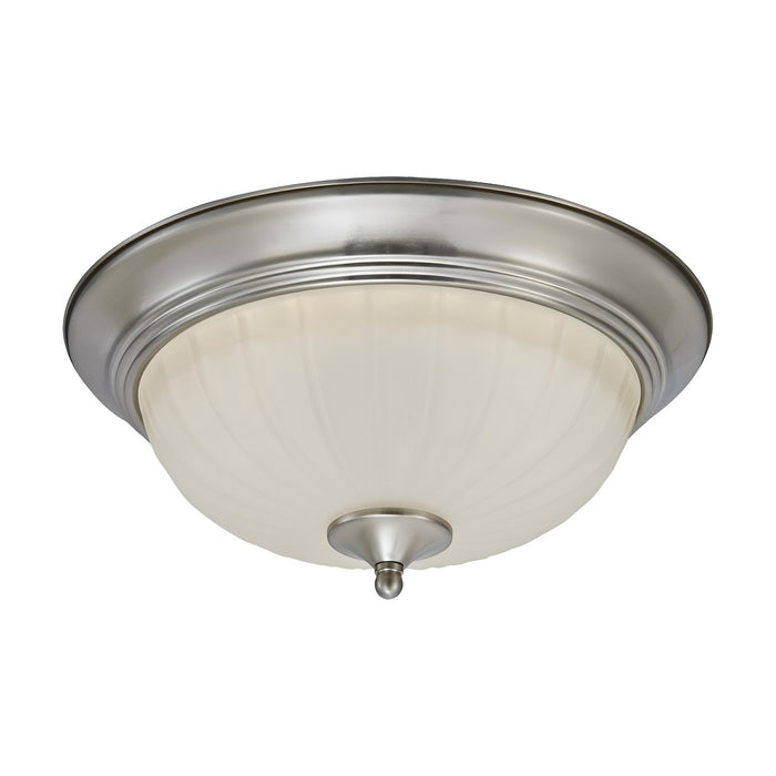 LED Ceiling Light Fixture - 15 Inch - 23W - 2000 Lumens - 4000K Cool White CCT - Satin Nickel Finish - Round Light Fixture for Kitchen Bathroom Shower