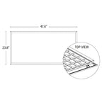 Dimension of ceiling light or led light fixture with top view