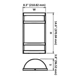 14 3/5" Black LED Wall Sconce, 3-4310D-B Series