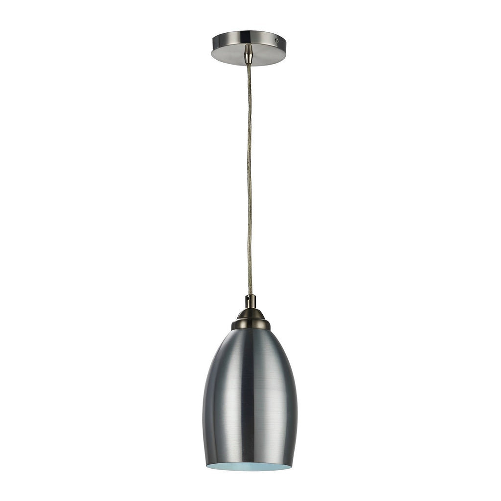 1-Light Pendant Lamp Fixture - 9W - 900 Lumens - 2700K & 4000K - Energy Star & UL Listed - Satin Nickel Finish