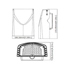 Dimension of 27W outdoor led wall pack or wall light fixture