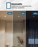 Customize your residential experience with seamless dimming capabilities (10%-100%) to fit any mood or decor.