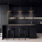 13 3/4" Black Cone LED Mini Pendant Light, P209D Series
