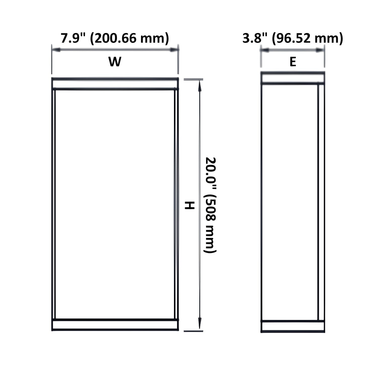 LED Wall Sconce, Black Aluminum, 3-1843D-L Series