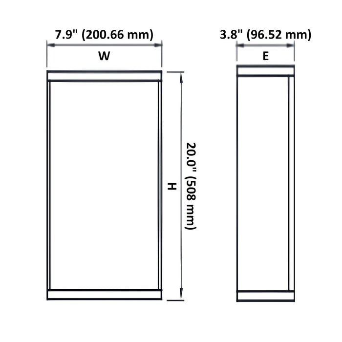 LED Wall Sconce, Black Aluminum, 3-1843D-L Series