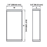 LED Wall Sconce, Black Aluminum, 3-1843D-L Series