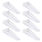 4ft T8 LED Ready Wraparound Fixture, Double Lamp, Non-Shunted, Single-Ended