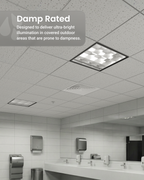 2x2 T8 LED Ready Parabolic Troffer, 4 Lamp, Non-Shunted, Single Ended