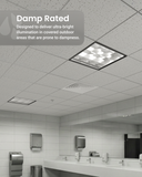 2x2 T8 LED Ready Parabolic Troffer, 4 Lamp, Non-Shunted, Single Ended