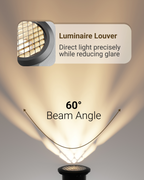 Sunco low voltage in-ground light has a 60 degree beam angle for direct light with no glare.