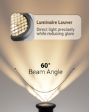 Sunco low voltage in-ground light has a 60 degree beam angle for direct light with no glare.