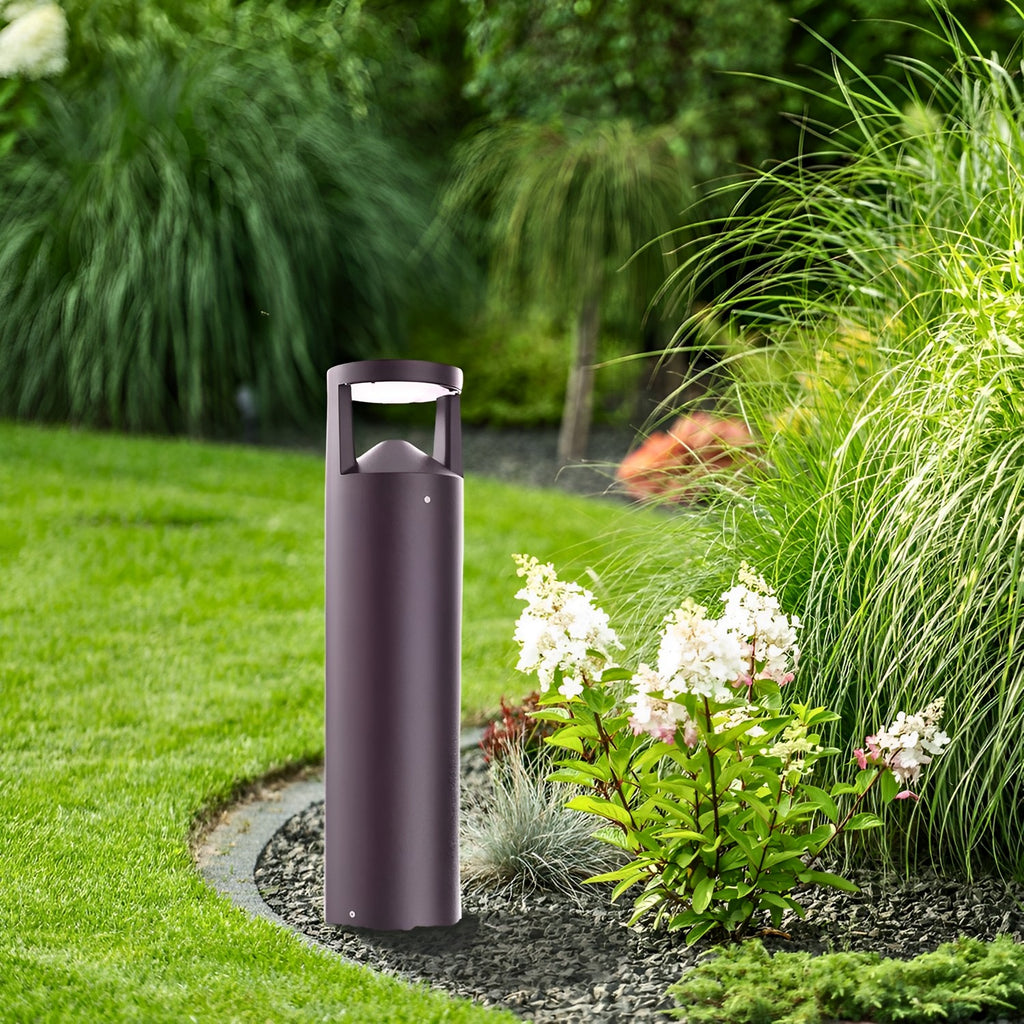 LED Round Bollard Light, Bronze, 24W, Selectable CCT, 3100 Lumens