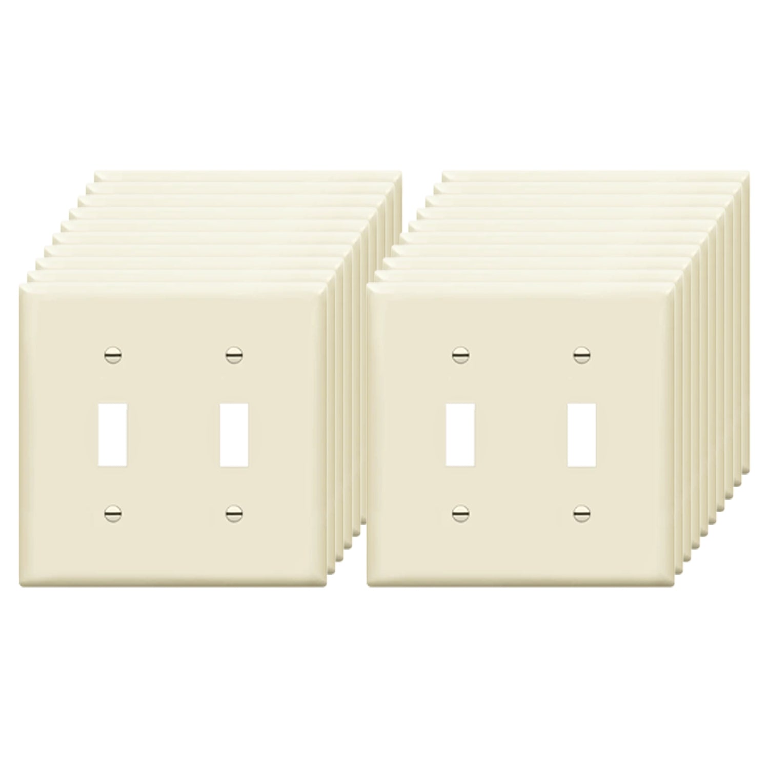 Enerlites Toggle Switch Two-Gang Wall Plate